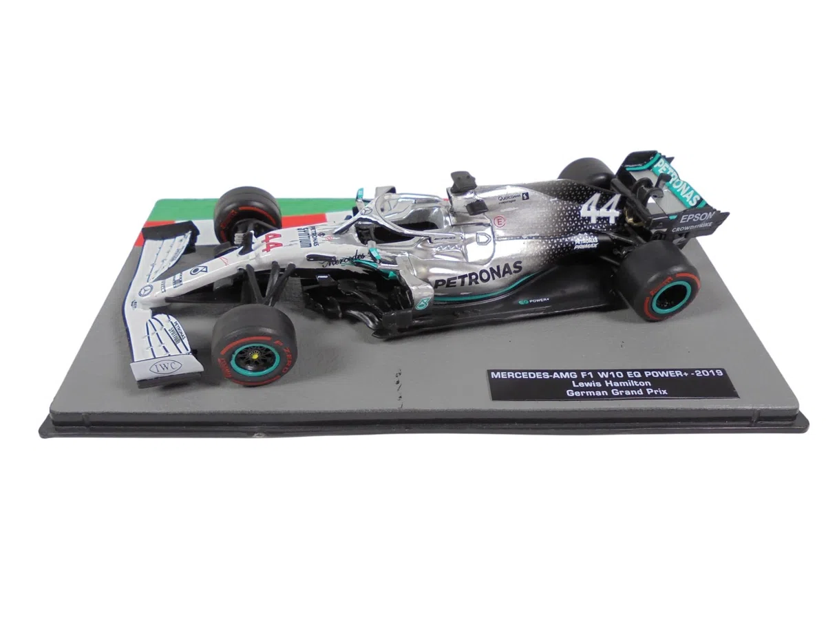 OPO 10 - Coche de Fórmula 1 a Escala 1:43 Compatible con Mercedes-MG F1 W10 EQ Power 2019 Lewis Hamilton GP de Alemania - FD1000