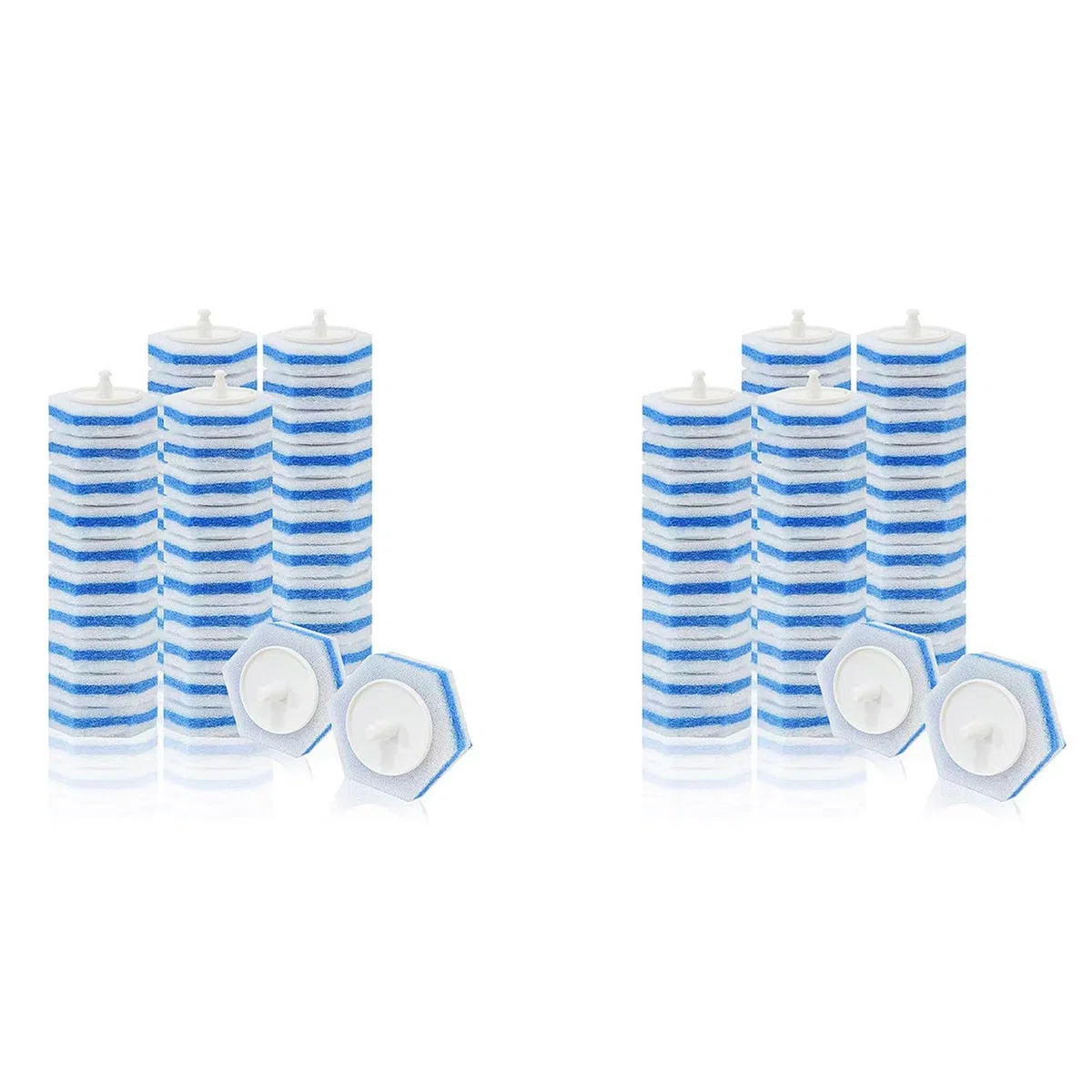 100 recambios mejorados de cabezal de varita Dispo para una limpieza eficaz del inodoro y el baño, perfecto para un mantenimiento fácil y eficiente del hogar