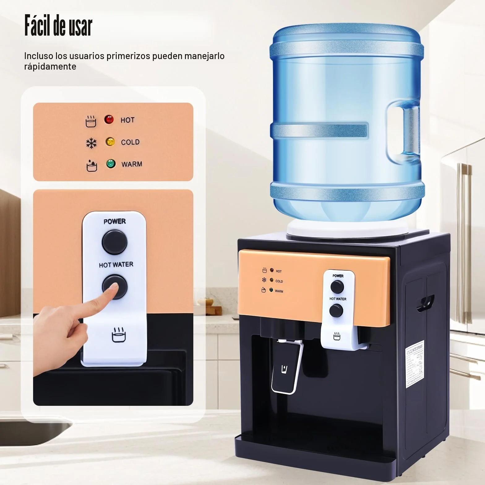 Dispensador de Agua con función de refrigeración y calefacción, dispensador de Agua Caliente dispensador de Agua fría para el hogar, Oficina, Restaurante, dispensador eléctrico de Agua Potable con
