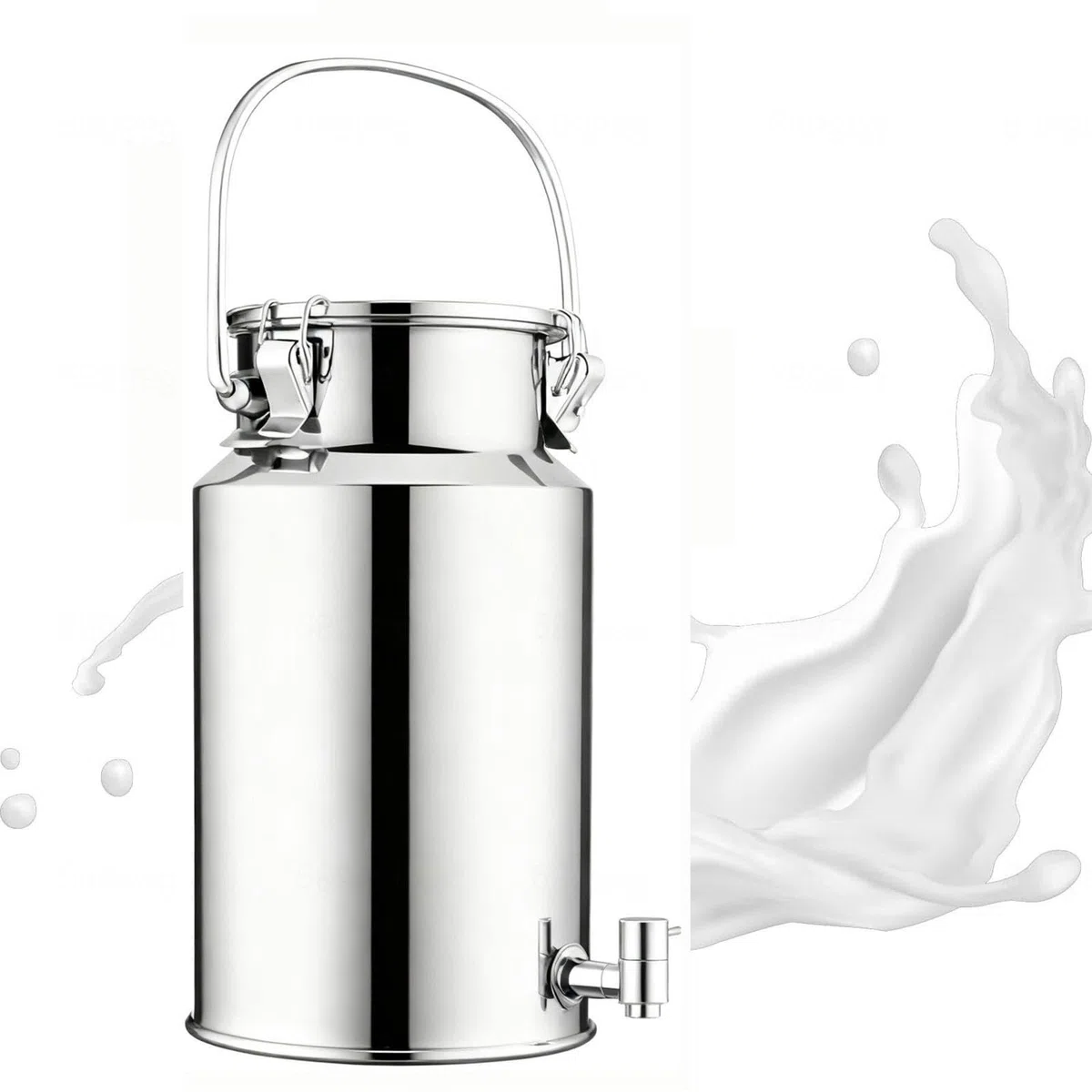 Lechera Acero Inoxidable 3/5/10/15 Litros,lechera Acero Inoxidable Con Tapa Con Tapa Con Asa, Para Transportar o Almacenar Leche,capacity3-10L