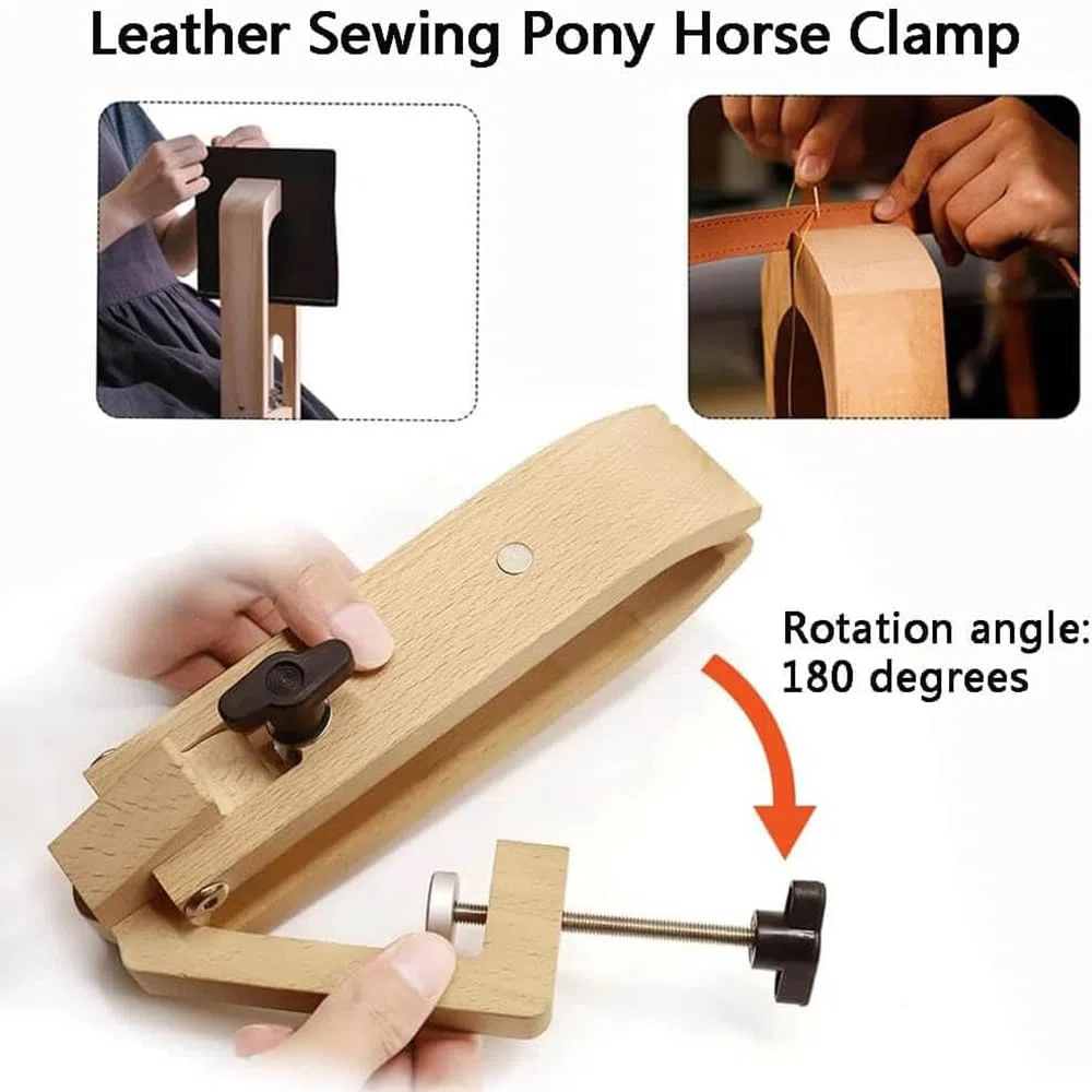 Pinzas de Costura de Cuero de Madera artesanal, Coser Clip de Madera,Herramienta de Costura de Cuero,29pcs cosidas a mano de cuero, agarre seguro, multifuncional, para Artesanía de Cuero DIY