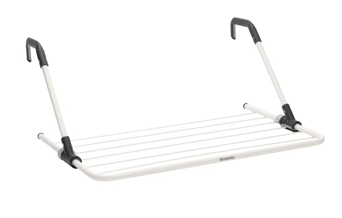 Brabantia - Tendedero para Colgar - Optimiza el Espacio - Brazos Plegables - para Puertas estrechas - con Cierre Inteligente - Sencillo de Instalar - Blanco - 4.5m