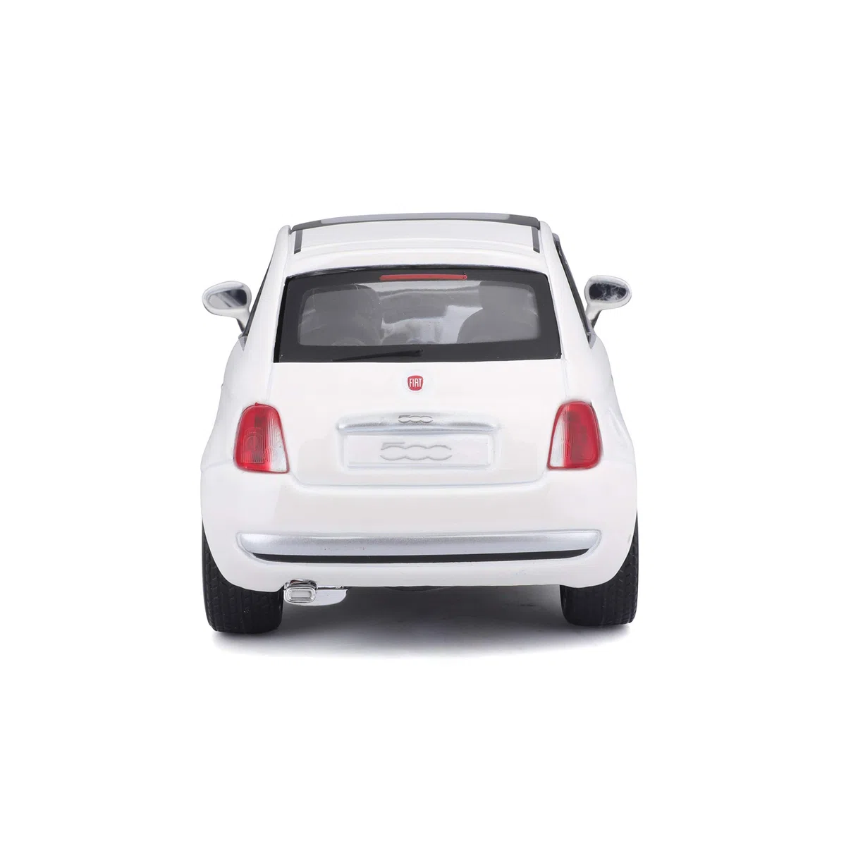 Bburago - Fiat 500 (2007) Blanco, Coche diecast a Escala 1:24, réplica Detallada con Puertas y capó abatibles, Licencia Oficial FIAT, Edad Recomendada 3+ años