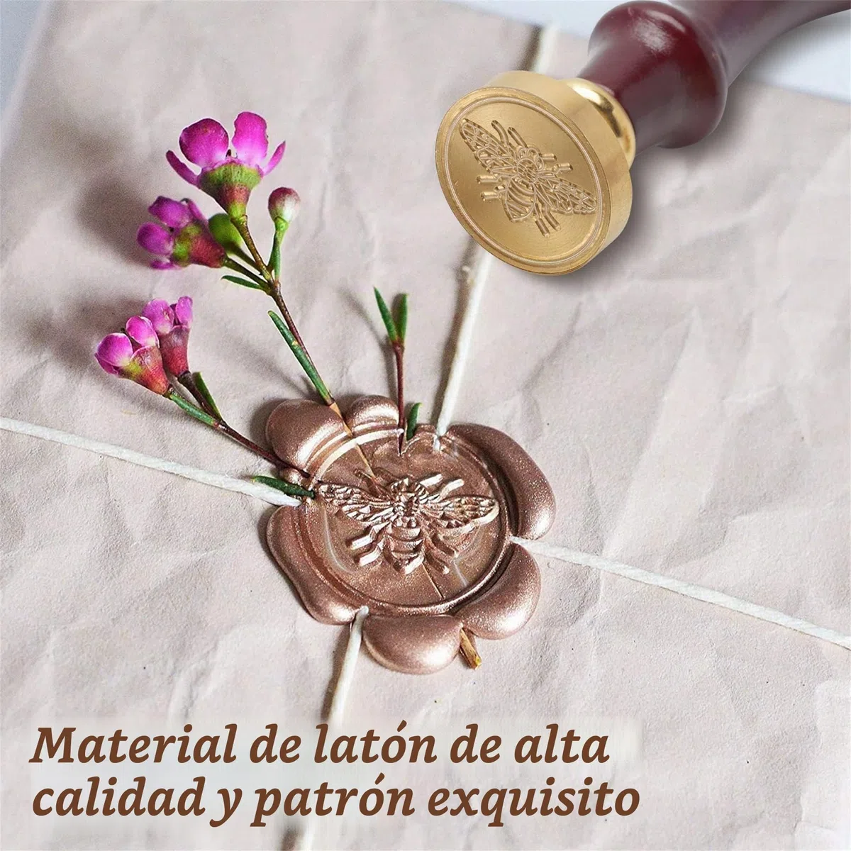 Kit de Sello de Lacre, 630 Perlas de Cera de Sellado, Caja de Regalo, 24 Colores, Calentador de Cera, Cucharas para Derretir, Velas de Té, Sobres