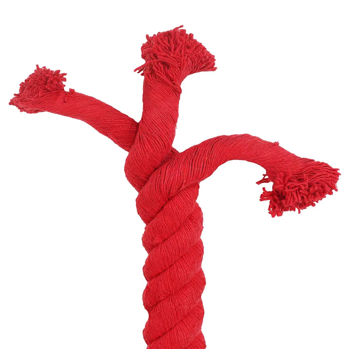 Cuerda de algodón roja de 6 x 6 x 1000 cm, 3 capas como cuerda de rocío para manualidades, macramé, decoración y aplicaciones al aire libre