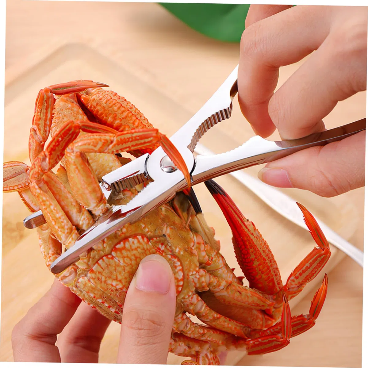 PRETYZOOM Pinzas de Marisco de Acero Inoxidable con Estuche, Juego de 6 Herramientas para Abrir Mariscos y Tenedores de Cangrejo, Adecuado para Familia y Amigos
