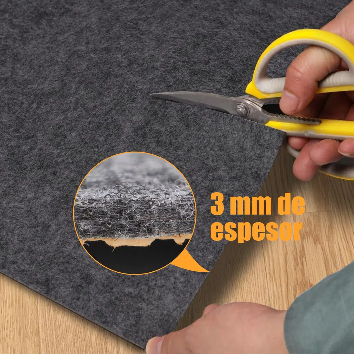 Almohadilla de Alfombra de Fieltro Antideslizante, 80x130cm con Respaldo de Goma, Protector Debajo de la Alfombra para Pisos de Madera, Mantiene Las alfombras en su Lugar, Suave y Seguro