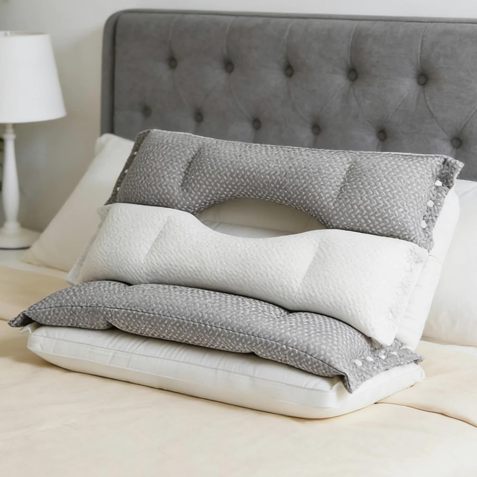 Almohada de descanso adaptativa – Cojín de apoyo postural, almohadilla de alineación de la cabeza, estructura terapéutica de equilibrio corporal, estructura de innovación del sueño, diseño de gestión