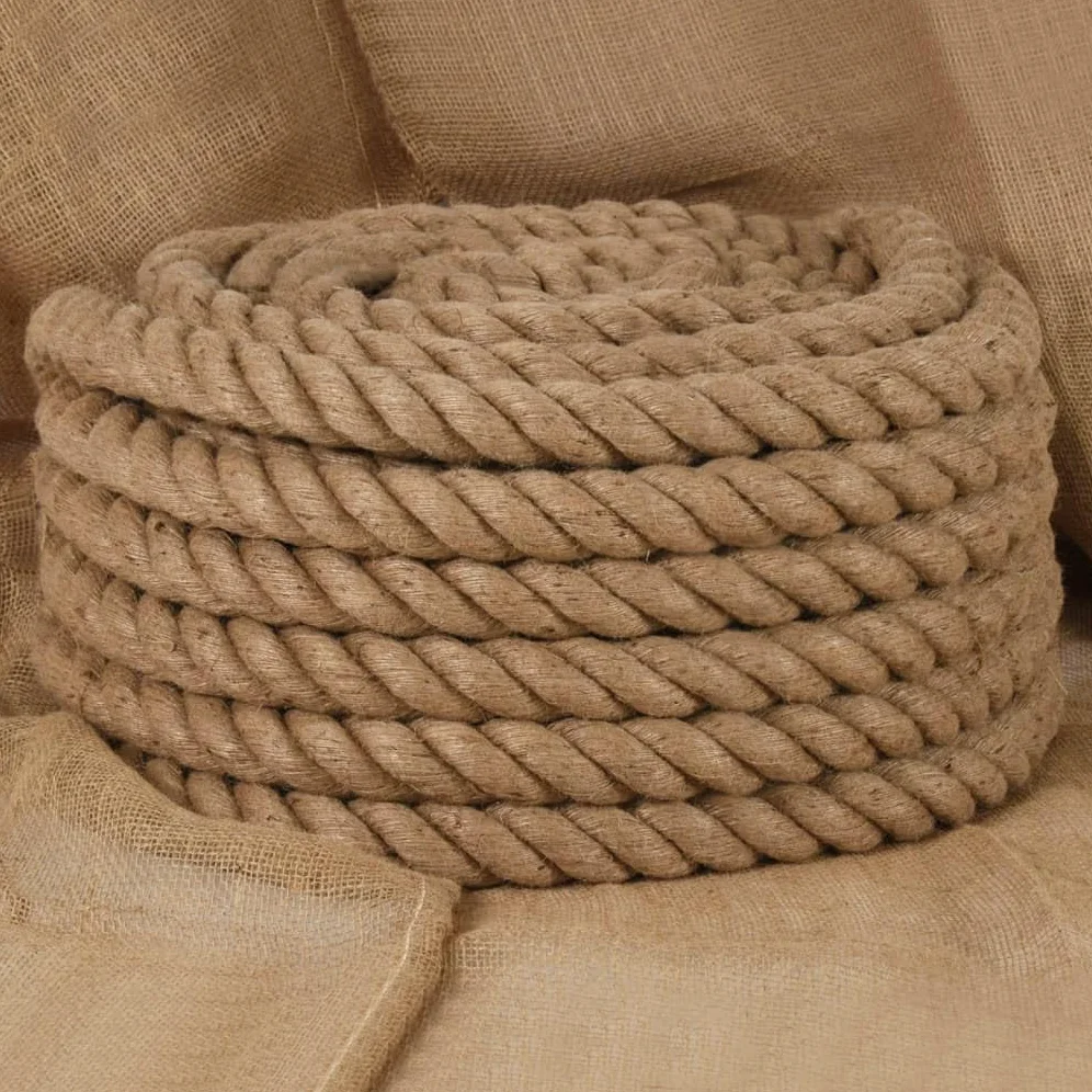 Cuerda de yute de 25 m de longitud, 40 mm de grosor, cuerda trenzada de yute natural para manualidades, arreglos florales, horticultura, embalaje y trenzado
