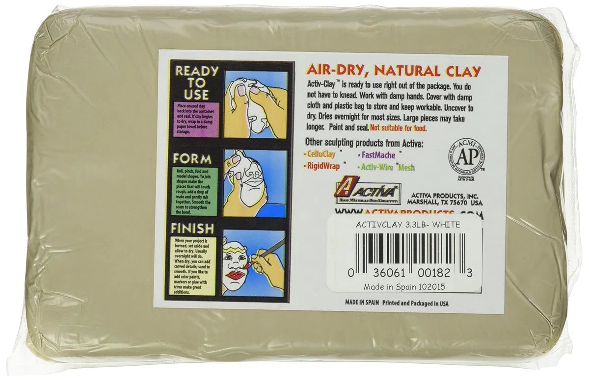 Activa Activ Arcilla Seca al Aire 1,5 kg-Blanco