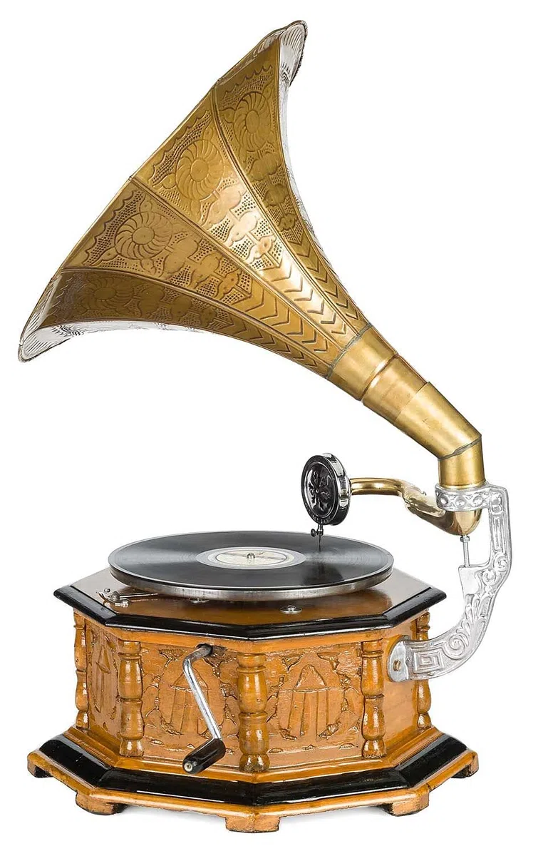 Gramófono Estilo Antiguo con bocina - para Discos de 78 RPM