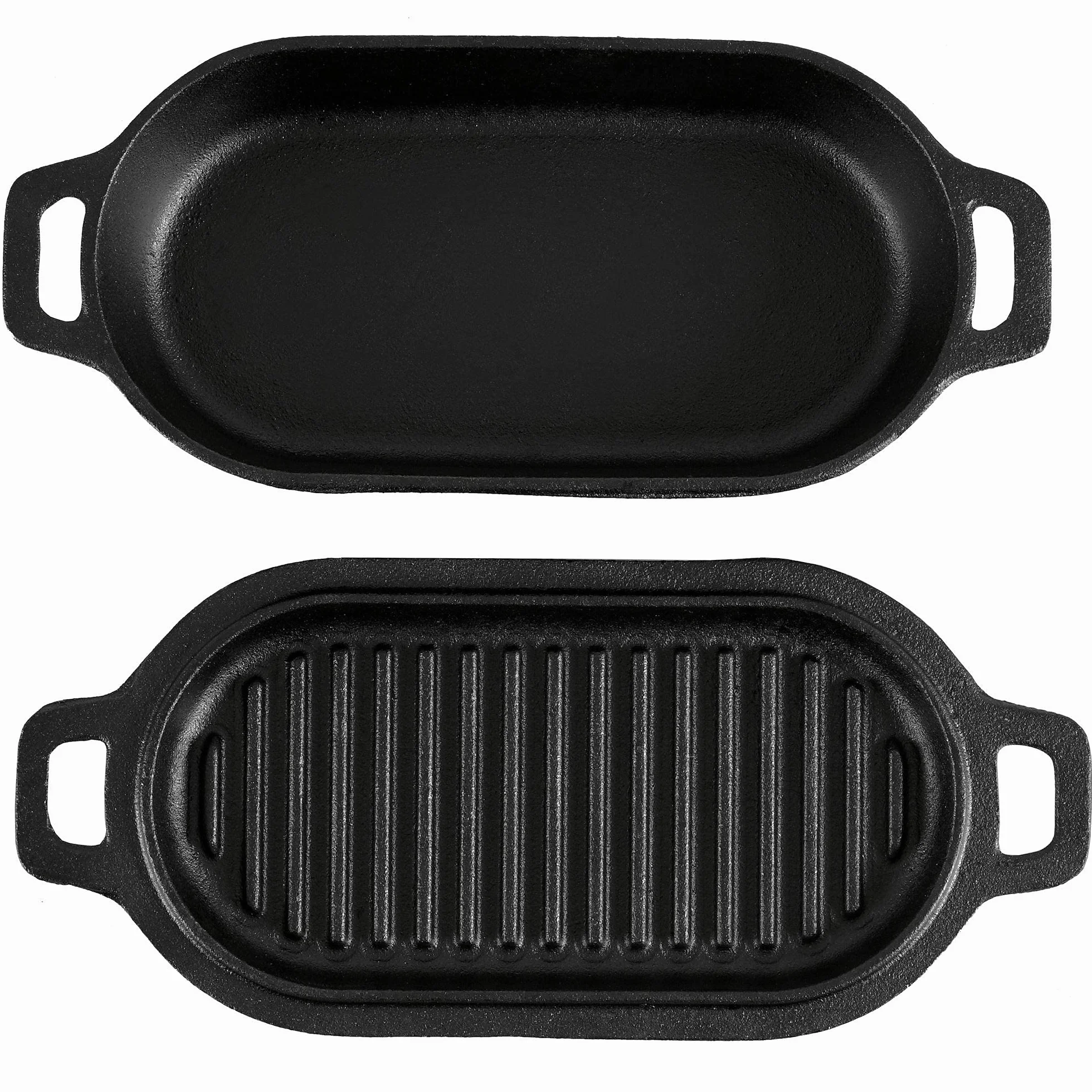 BBQ-Toro Olla de Hierro Fundido con Tapa y Asas | 1 litro | 29 x 12,5 x 5,5 cm | Curada - pre-Seasoned | Dutch Oven, Olla para Hornear, Horno Holandés