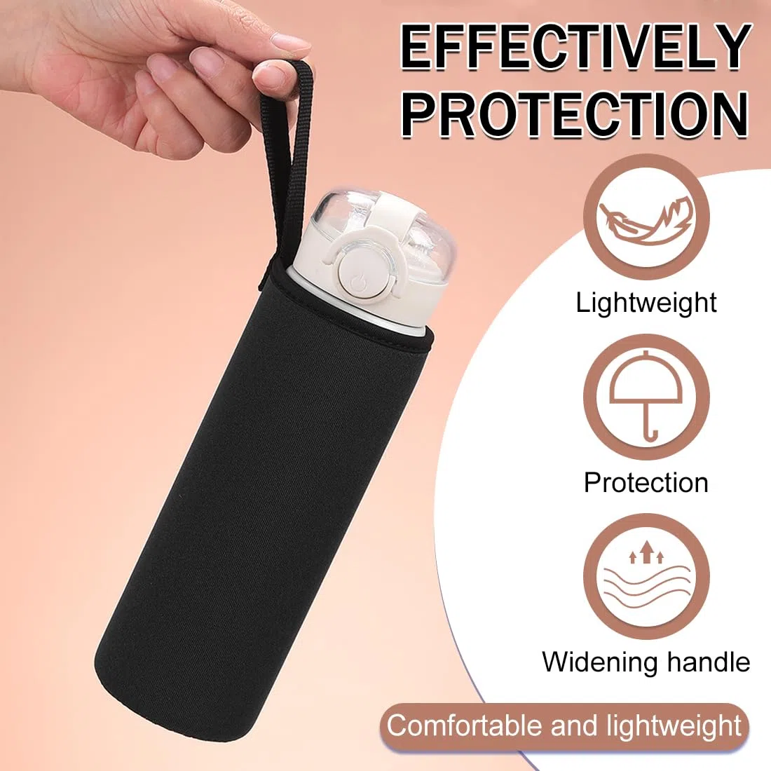 2 bolsas térmicas para botellas, bolsas para botellas, fundas térmicas para botellas de agua