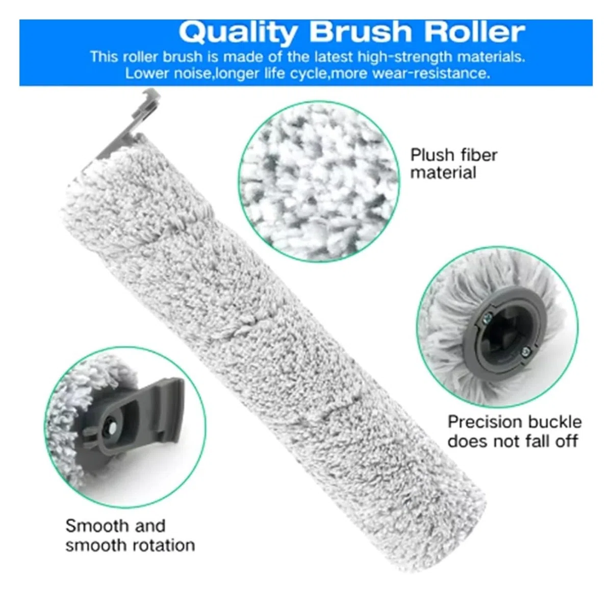 Cepillo de rodillo y filtro compatible con Bissell 3882 3883 3967F 3970F | Cepillo giratorio y filtro de plástico ABS duradero, disponible en múltiples especificaciones,(Set I)