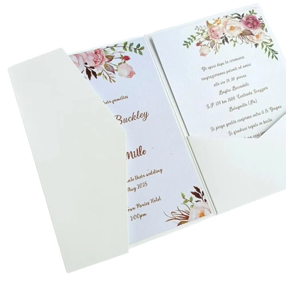 MillaSaw Invitaciones de boda papel marfil mate Sobre de invitación de boda 25pcs Invitaciones de cumpleaños Decoración de fiesta... (marfil mate)