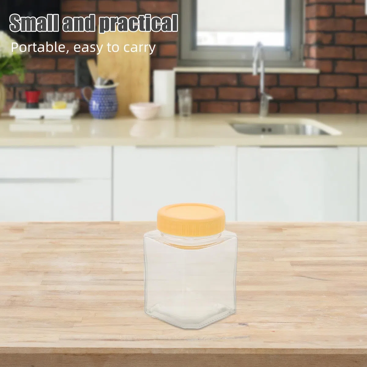 Cabilock 4piezas Contenedor de Almacenamiento Sellado Cuadrado de Vidrio Transparente Recipientes Herméticos para Alimentos para Almacenar Té Harina Azúcar y Dulces la Cocina
