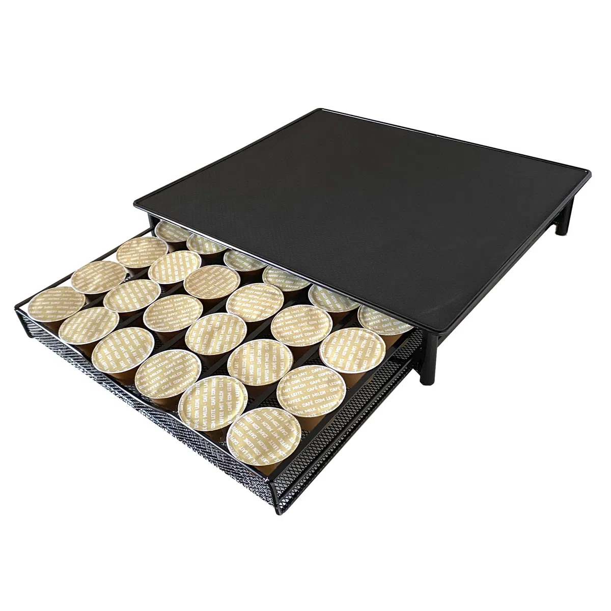 Soporte Organizador Cápsulas Dolce Gusto Nyana Home | Capacidad 36 Capsulas | Compatibilidad Dolce Gusto | Cubierta Metálica | Soporte Metálico | Bandeja Mallada