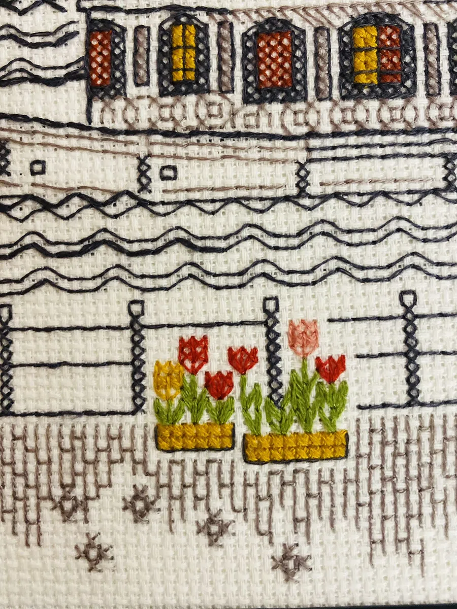 Riolis Counted Cross Stitch Kit 9.5"X11.75"-City On Water (14 Count)