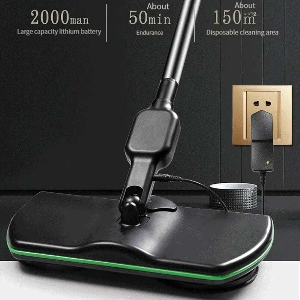 Trapeador eléctrico, máquina limpiadora de suelos inalámbrica y pulidora, aspiradora limpiadora giratoria, pulidora de piso con almohadilla de repuesto para limpieza del hogar
