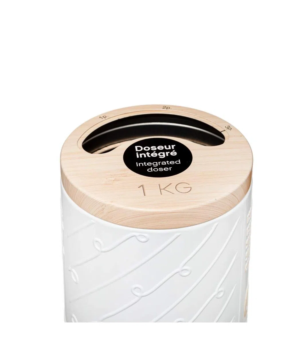 VITA PERFETTA 1 caja para patas, caja de espaguetis, recipiente de conservación para pasta y fideos (28 cm, blanco)
