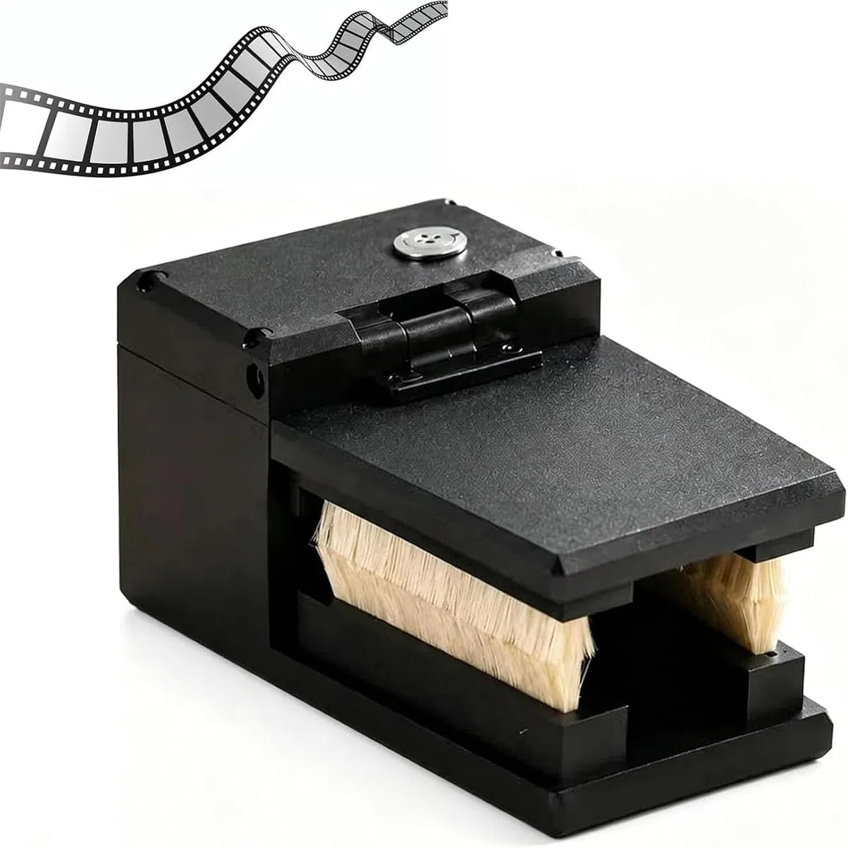 Limpiador Eléctrico Antiestático Para Negativos De Película 135/120, Con Cepillo De Limpieza De Negativos De 4 Cerdas De Lana, Rejilla Antipolvo Y Tapa Abatible, Para Negativos En Blanco Y Negro,
