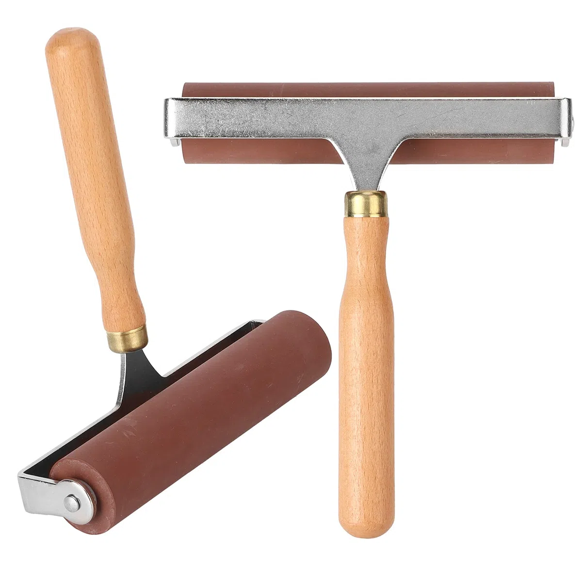 Brayer, Rodillo De Goma Elástica Suave, Flexible Y Duradera, para Terminar De Imprimir, Estampar De Manera Suave Y Limpia, Adecuado para Grabado, Bloque De Tinta, Superficie Tallada(15cm)