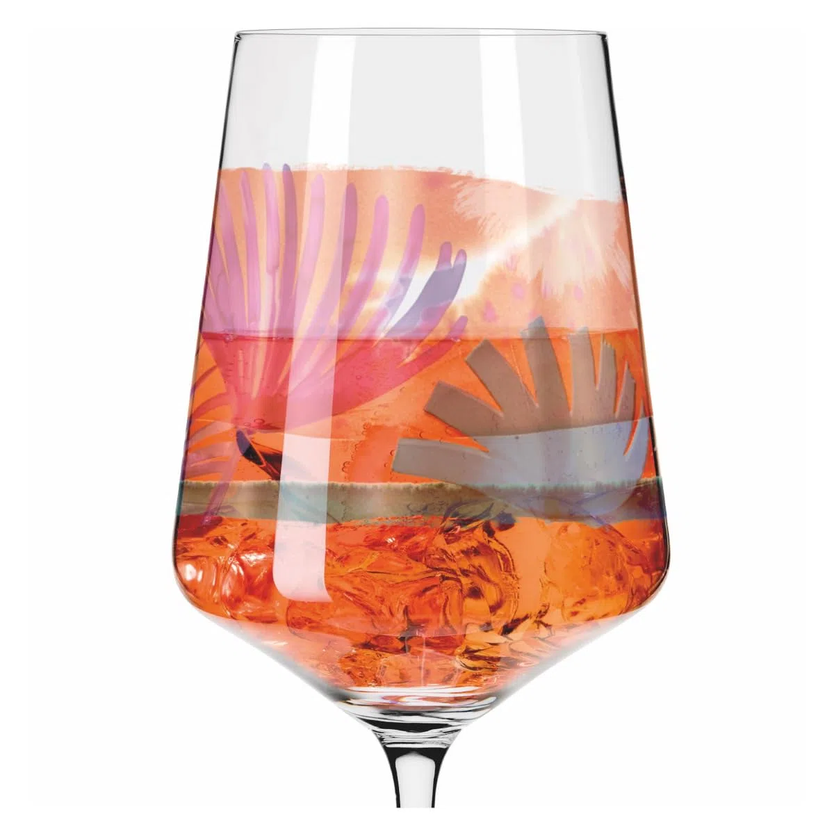 Ritzenhoff 2841010 Vaso de aperitivo 500 ml - Serie Sommerrausch nº 10 con colorido motivo de acuarela - Made in Germany
