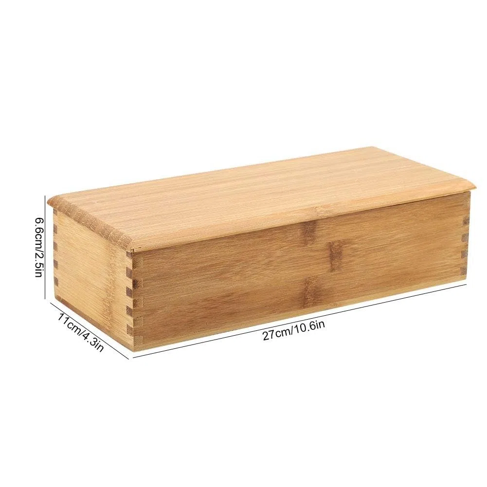 Caja De Cubiertos De Madera, Estilo Japonés Pequeño Cajón Organizador Utensilios Cocina Caja Almacenamiento Palillos Caja Almacenamiento Con Tapa Para La Encimera La Cocina 10.6 X 4.3 X 2.5 Pulgadas