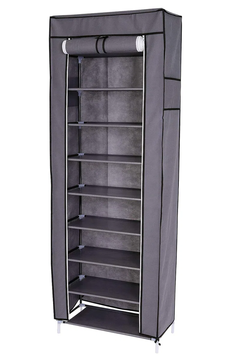tavora Armario Plegable Estrecho con Funda de Fieltro 60x160x30 cm, Gris