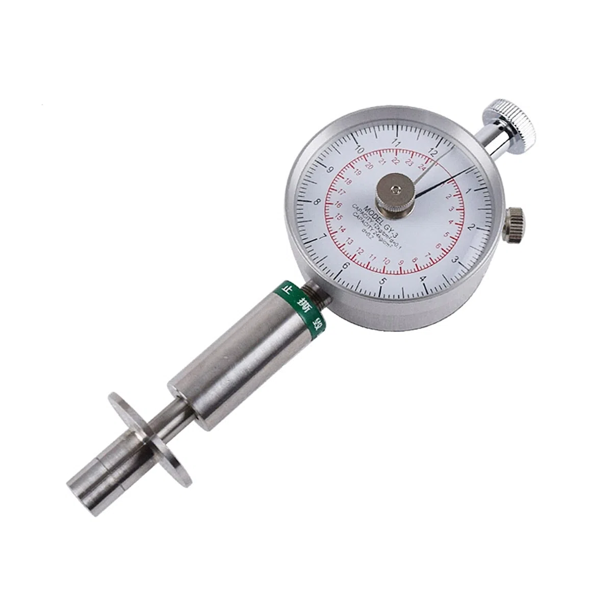 Refractómetro Brix, refractómetro medidor Brix, Probador de dureza de fruta de puntero portátil, penetrómetro de la fruta for esclerómetro de frutas para medir el contenido de azúcar(GY-2)
