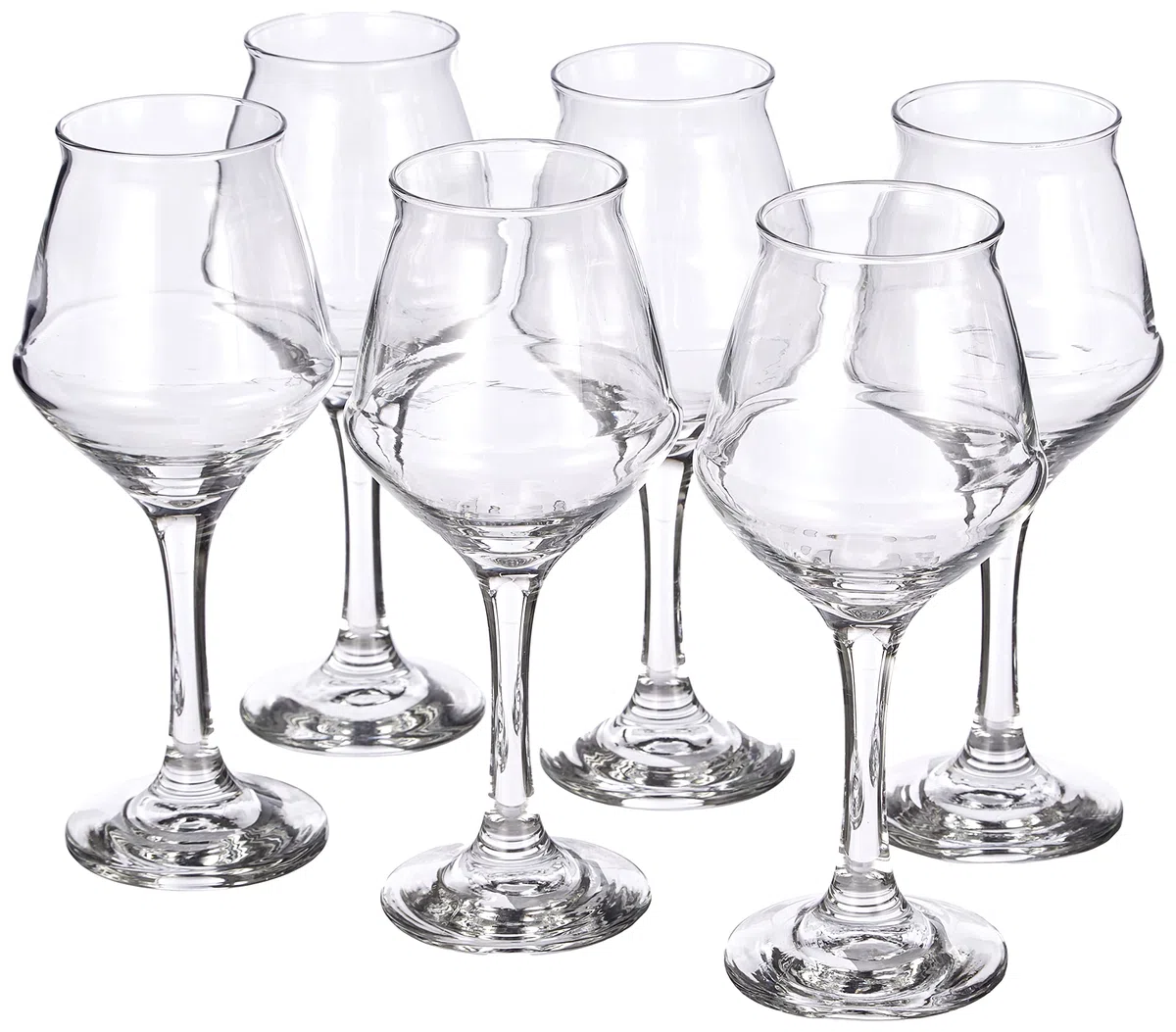 BORGONOVO - Juego de 6 Copas de Cristal para Cerveza, 40 cl, Transparente