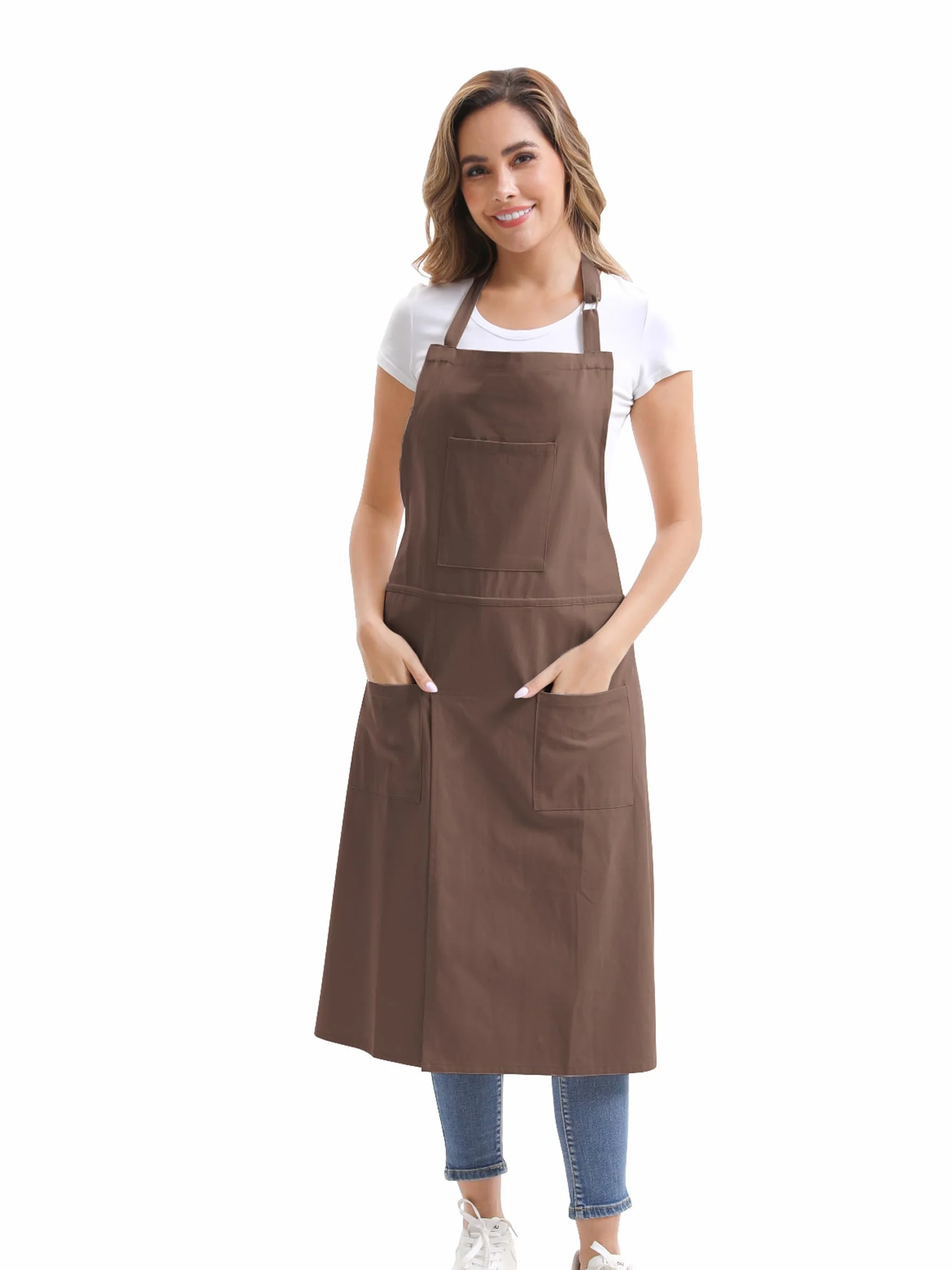 Nanxson Delantal para Cerámica con Piernas Separadas para Hombres y Mujeres, Delantal de Cobertura Total para Manualidades, Pintura, Peluquería y Jardinería