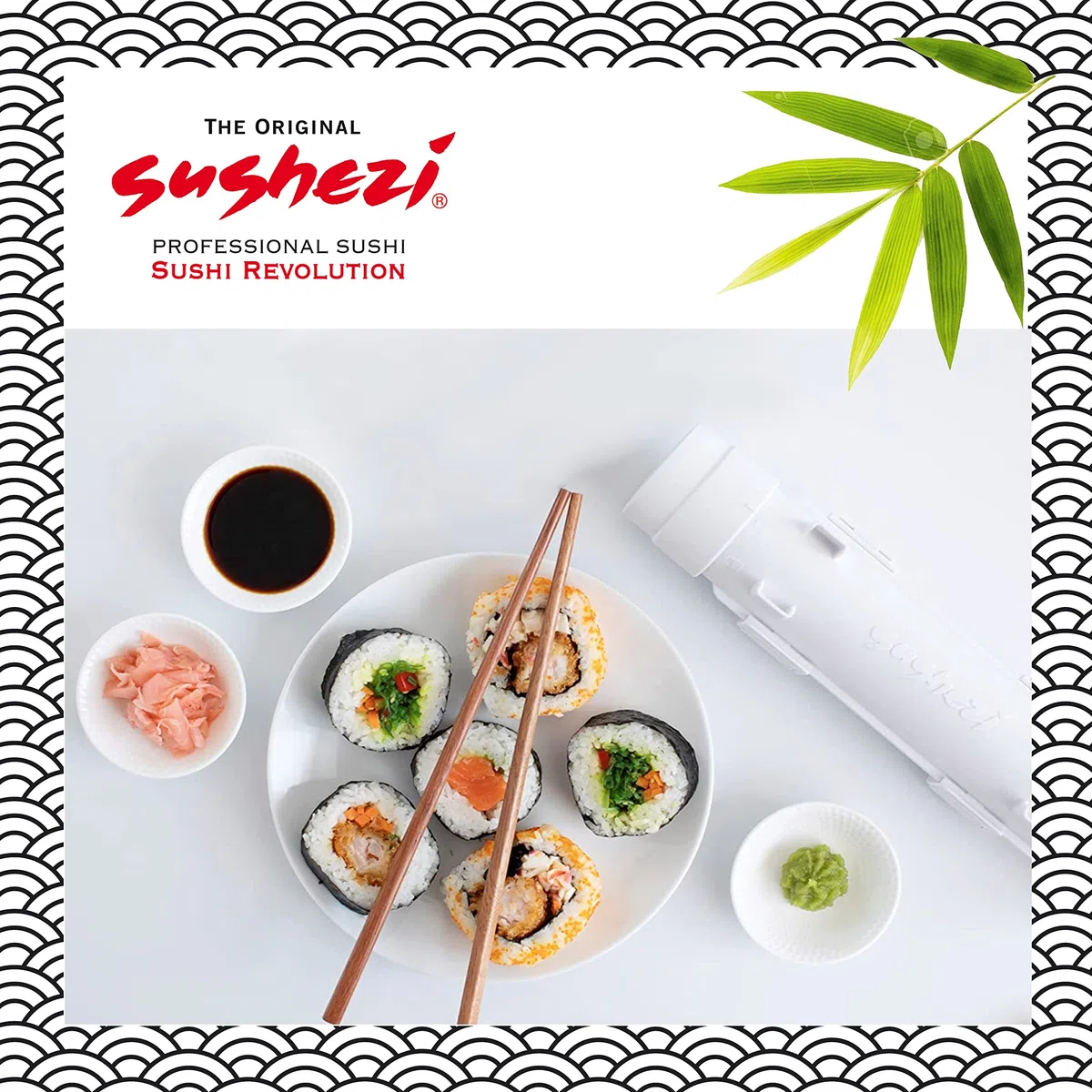 bazooka, utensilios para preparar sushi-maki profesionales, de su casa, patented model