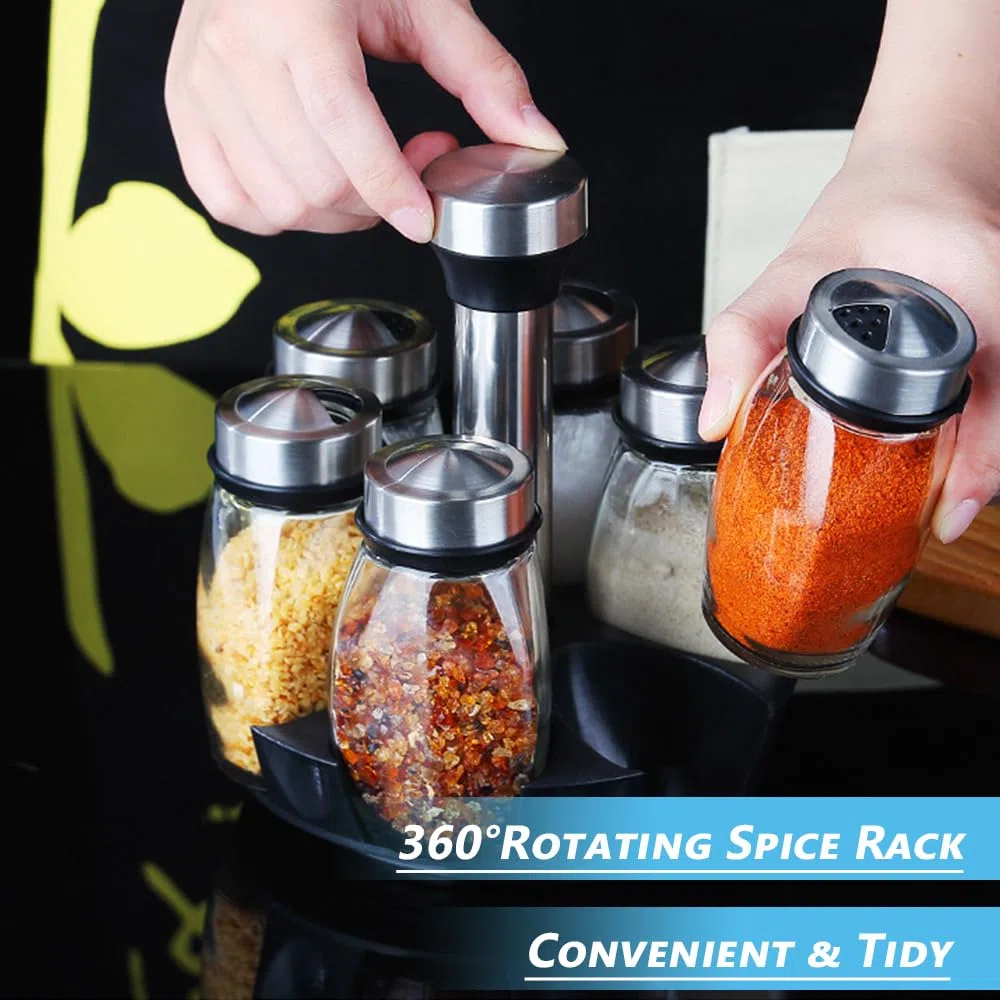 Botes Especias Cristal, Botes Especieros Para Cocina, Especias para Cocinar, Frascos de Vidrio con Tapa, Tarritos de Cristal Pequeños con Tapa, Spice Rack para Salero y Azucarero