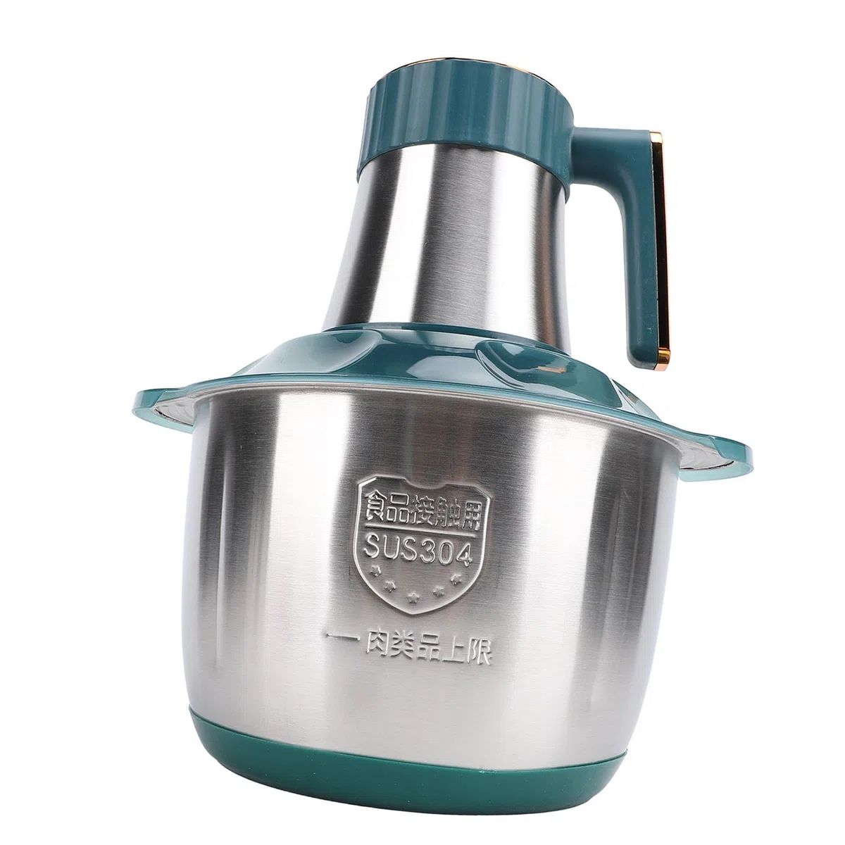 HEEPDD Procesador de Alimentos para Picadora de Carne Eléctrica, Acero Inoxidable SUS de 500 W con 2 Cuchillas, 3 Platos y Capacidad de 5 L para Moler Carne, Verduras y Frutas (Enchufe europeo 220v)
