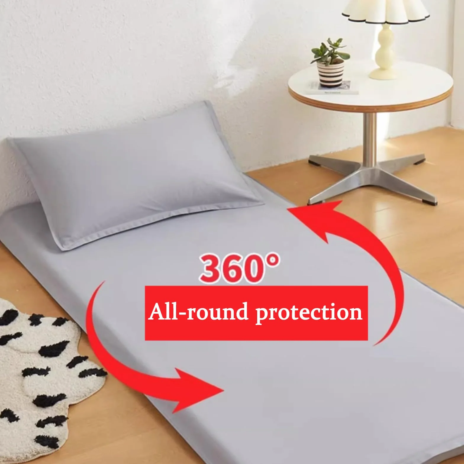 Algodón Fundas Colchón Futon con Cremallera, Grandes Cubierta de Colchón, Japonés Cubierta del Colchón Futon Lavable, Plegable Funda Protectora de Colchón Transpirable,D,80x190cm/31x75in