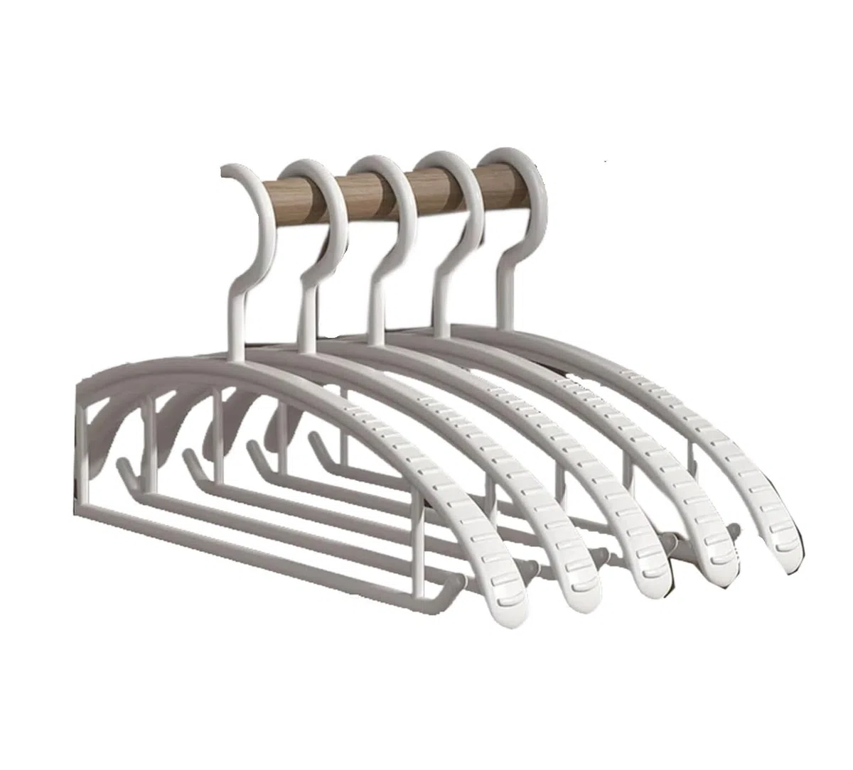 Perchas Camisas 5 Paquetes De Perchas Organizadoras De Armario De Plástico Antideslizantes para Ropa, Pantalones, Faldas, Perchero para Abrigos Hombros para Perchas