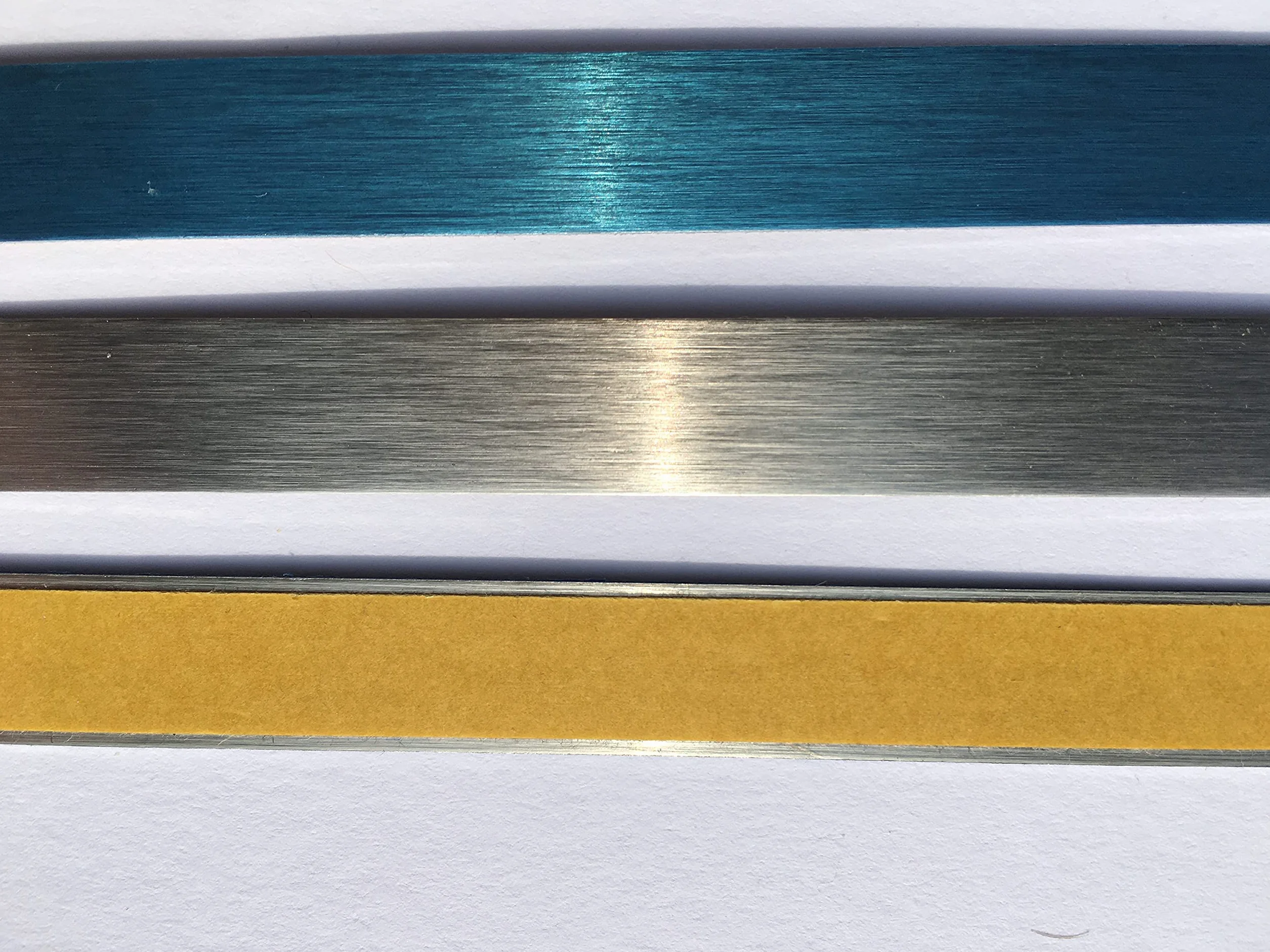 Aluminio cepillado, 0,5 x 7 x 2500 mm, chapa de acero inoxidable V2A, acero inoxidable cepillado, tiras de chapa, efecto acero inoxidable