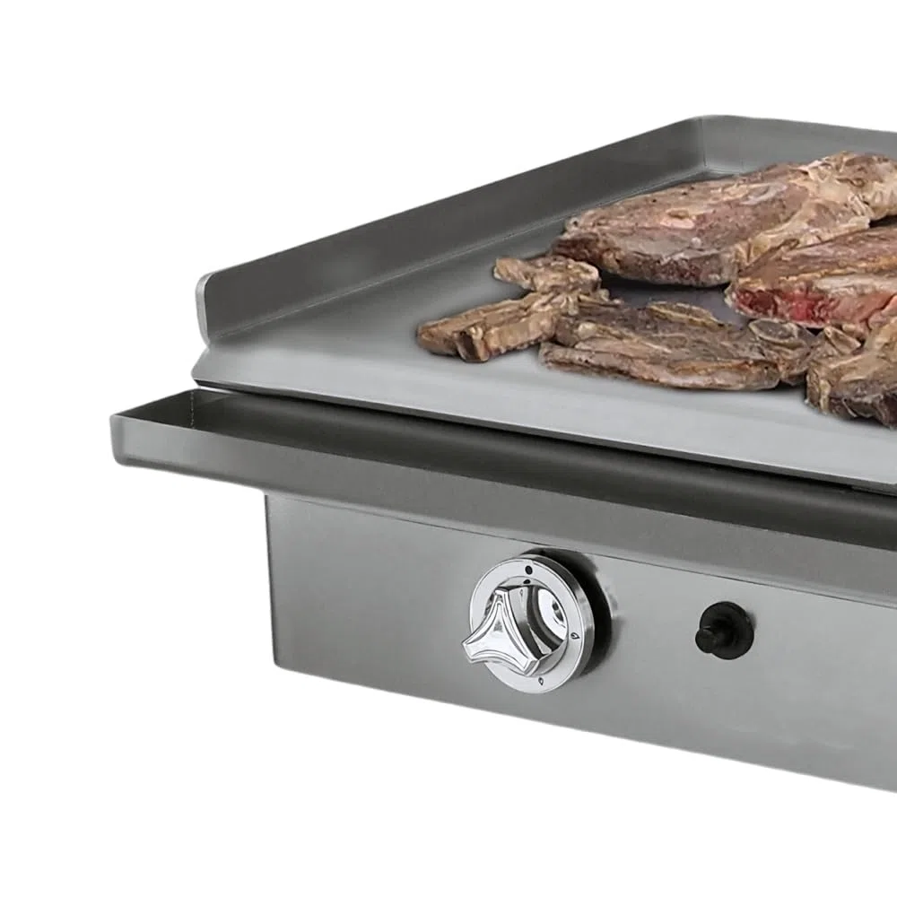MBH - Plancha a gas profesional para bar y restaurante 100 cm 3 quemadores. Plancha a gas cocina industrial hostelería - MADE IN SPAIN