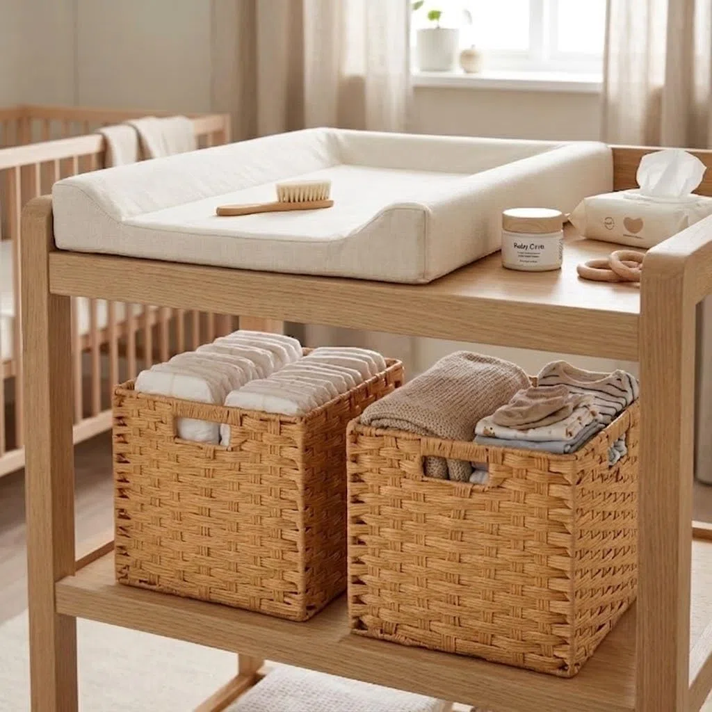 Caja de almacenamiento en forma de cubo, 25 x 25 x 25 cm, cesta de almacenamiento de ratán sintético para juguetes, ropa, estantes, guarderías, armarios, impermeables, no mohosas (beige