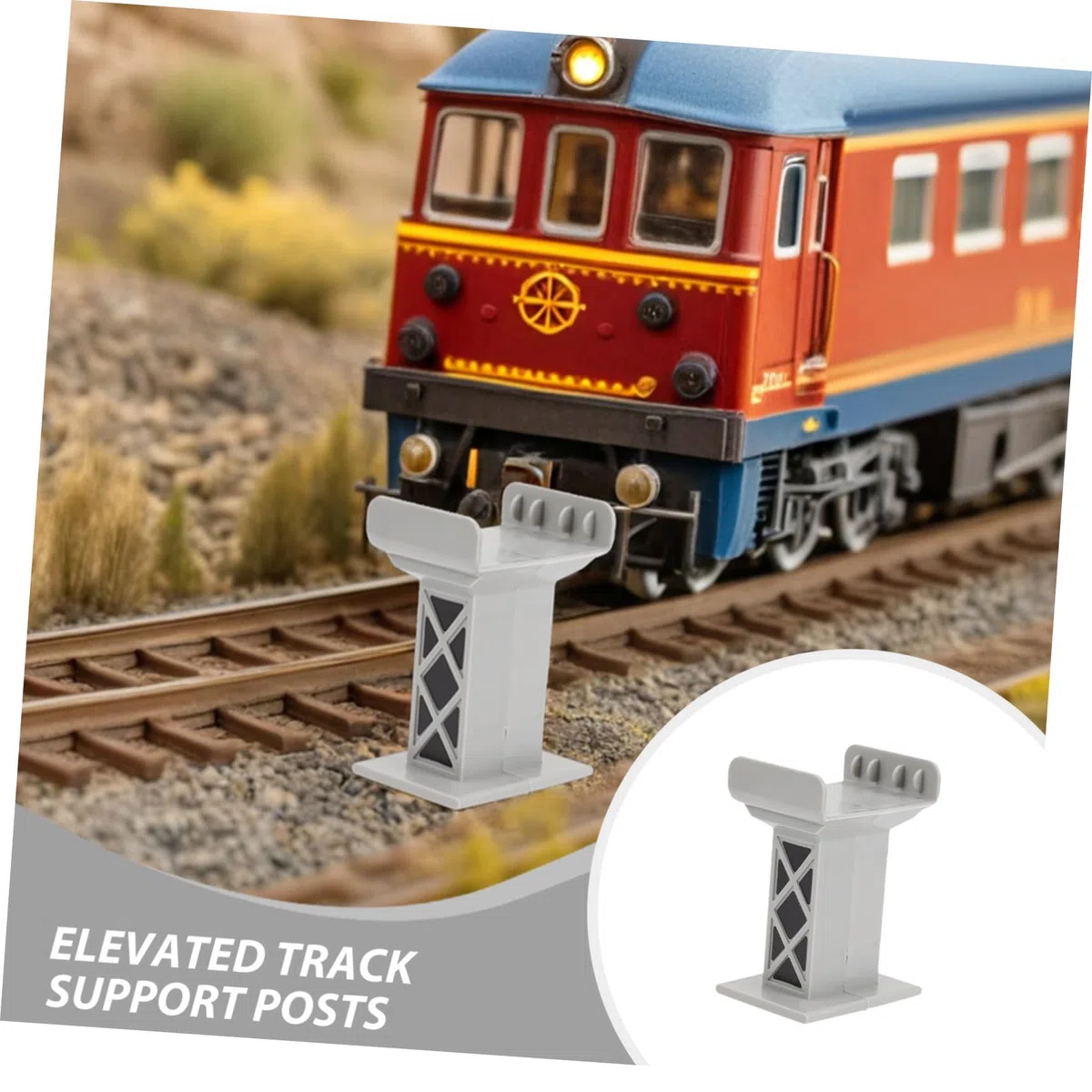 15 Piezas Soportes Multinivel para Puente de Tren Pilares de Plástico para Vías Bloques Elevados Compatibles con Principales Accesorios Estables para Tren y Mesas