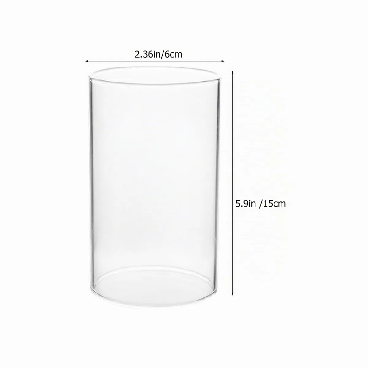 HOMSFOU 3 Portavelas de Vidrio Cilíndrico Transparente, A Prueba de Viento, para Decoración Mesa, Boda y Hogar