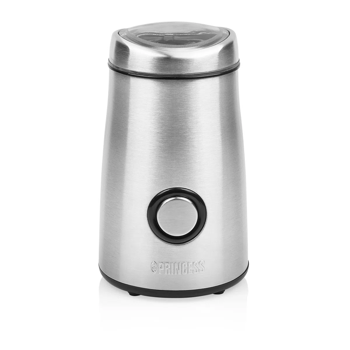 Princess 242196 Molinillo elétrico de café, nueces, hierbas o especias, 50 gramos de capacidad, carcasa de acero inoxidable, 150 W, Plata (01.242196.01.001)