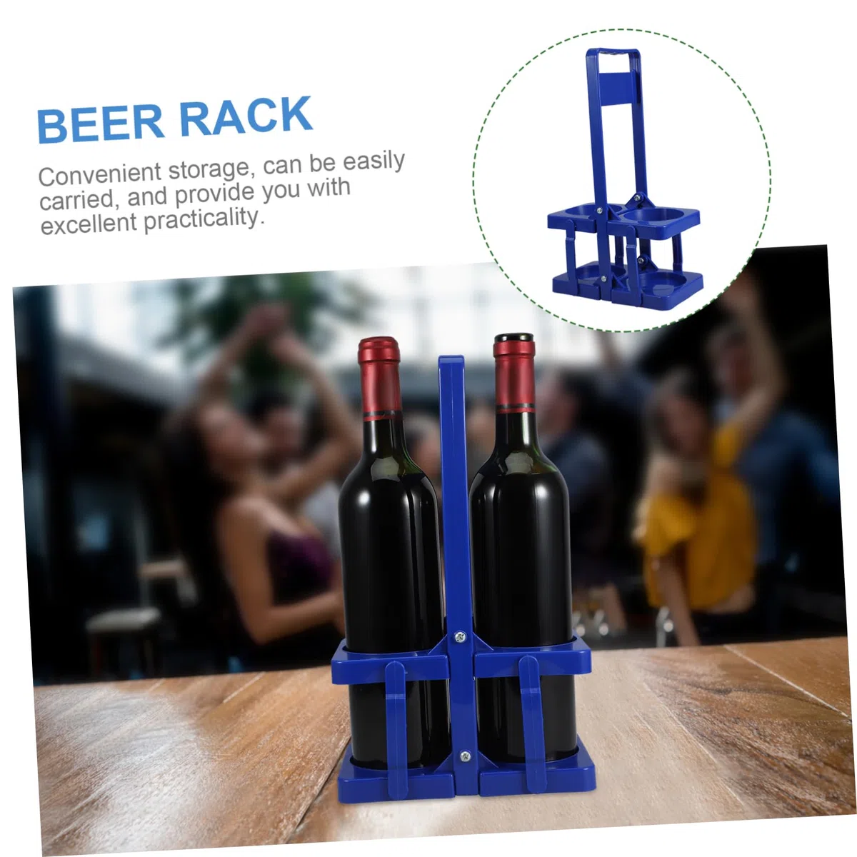 Cabilock 4piezas Portabebidas Plegable con para Cerveza y Transportador De Plástico para Botellas De y Picnics