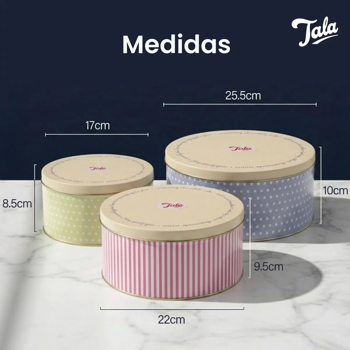 Tala Retro 1950/003 - Set De 3 Cajas Tala