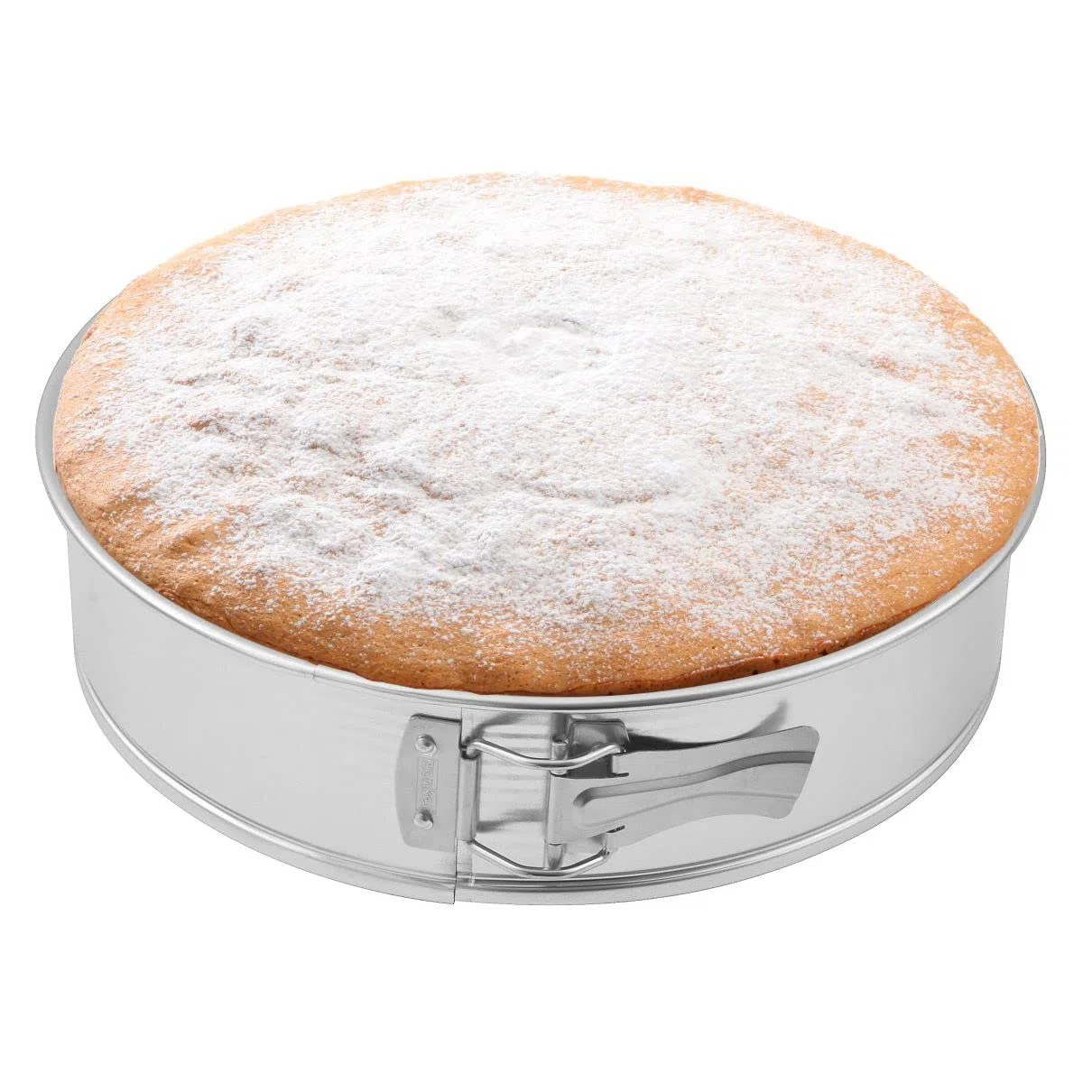 Zenker 9992155 Set de 3 moldes para tartas con bisagras de acero galvanizado, Molde para pastel redondo de hierro blanco, Plateado, Acero galvanizado, Diámetros de 18,5 cm + 26 cm + 28 cm