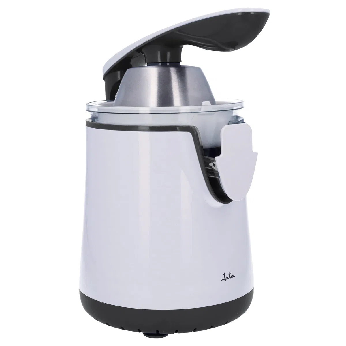 Jata JEEX1058 Exprimidor de Naranjas Eléctrico de Brazo, 350 W, Doble cono, Vertido continuo, Desmontable, Tapa cierre antigoteo, Base antideslizante, Extracción continua