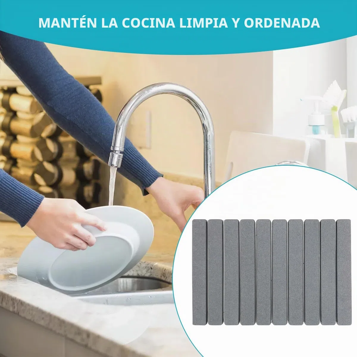Alfombrilla escurreplatos de 60 x 40 cm, de guijarros, plegable, para escurreplatos, de secado rápido, para cocina, Quick Dry Stone Mat Kitchen (gris oscuro, 1)