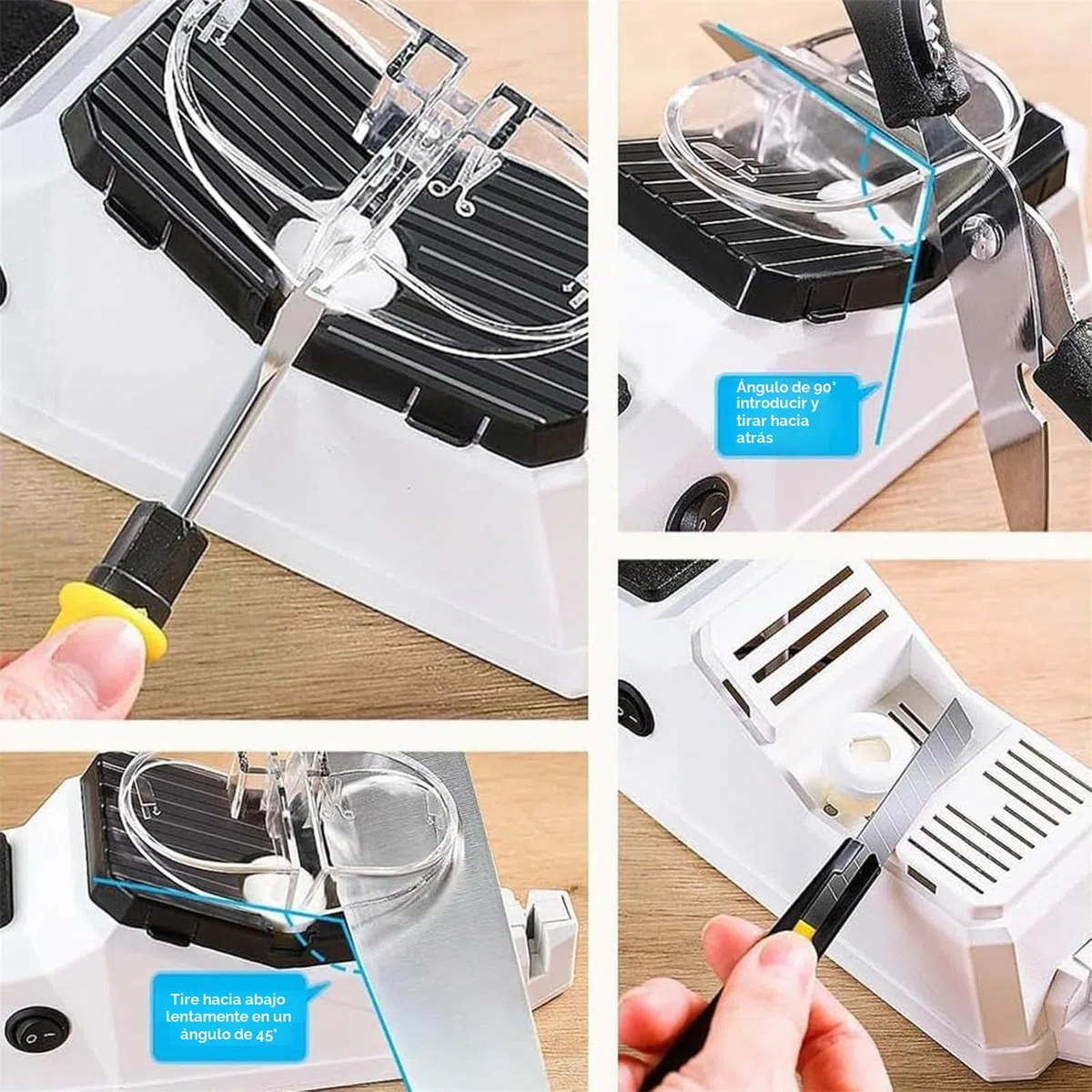 Afilador de cuchillos eléctrico Surudoisharp Pro, afilador eléctrico de cuchillos Prosharpen con 5 segundos para afilado rápido, afilador profesional multifuncional con cubierta protectora (1)
