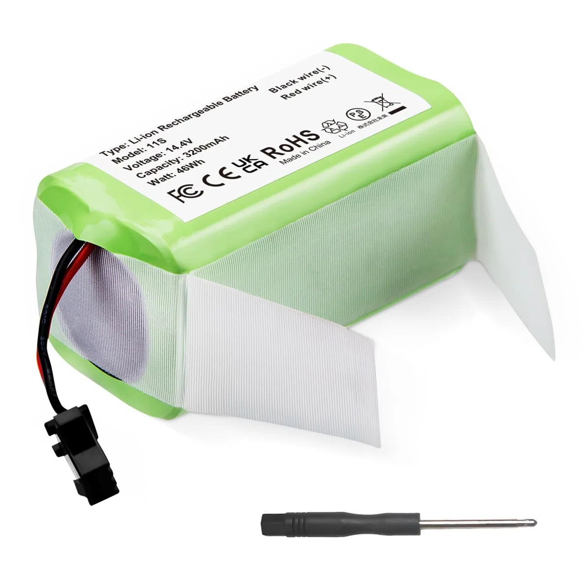 Powerextra Batería de Repuesto 14.4v 3200mAh Compatible con Conga Excellence 990 950 1090 Deebot N79S DN622 Eufy RoboVac 11 11S 11S MAX 30 15C 15T 12 35C IKOHS NETBOT S14 S15